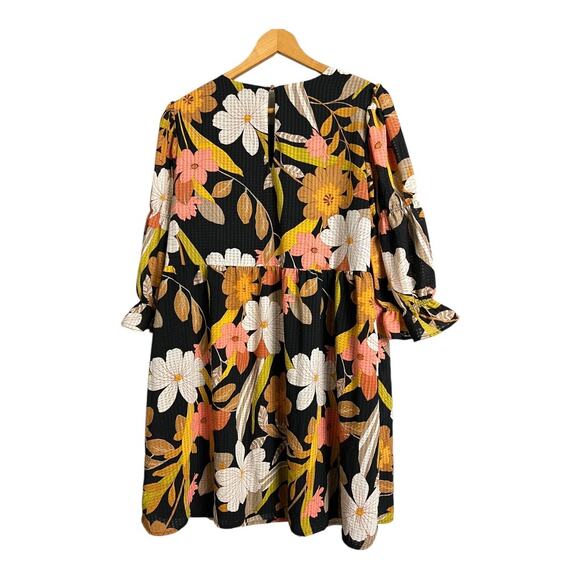 Who What Wear Floral Smock Mumu Casual Dress Tent Trapeze A-Line - Picture 3 of 8